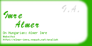 imre almer business card